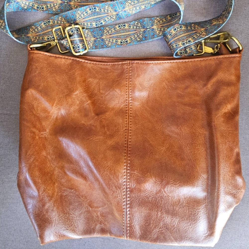 Faux Leather Brown Purse